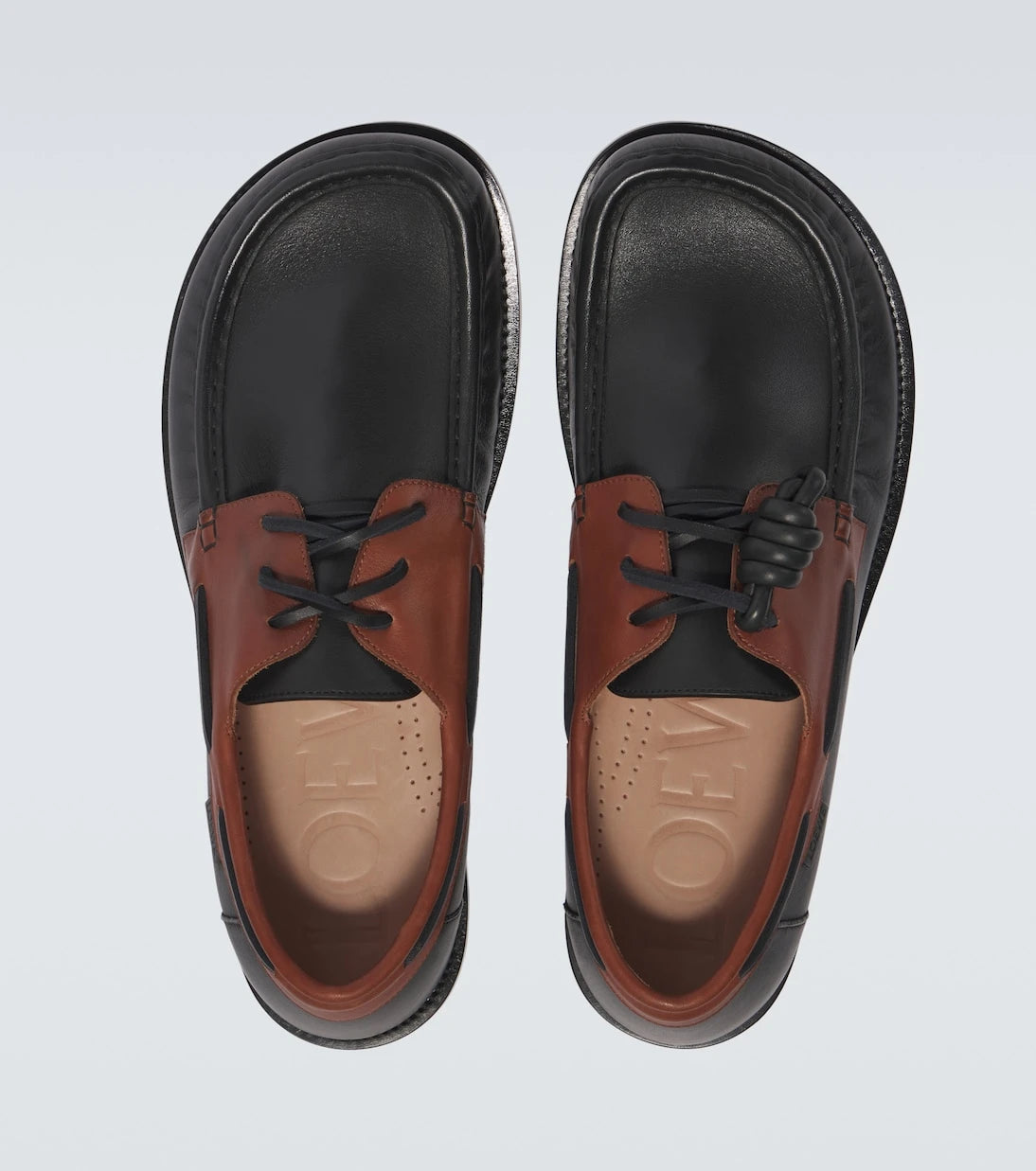 Loewe - Campo leather boat shoes
