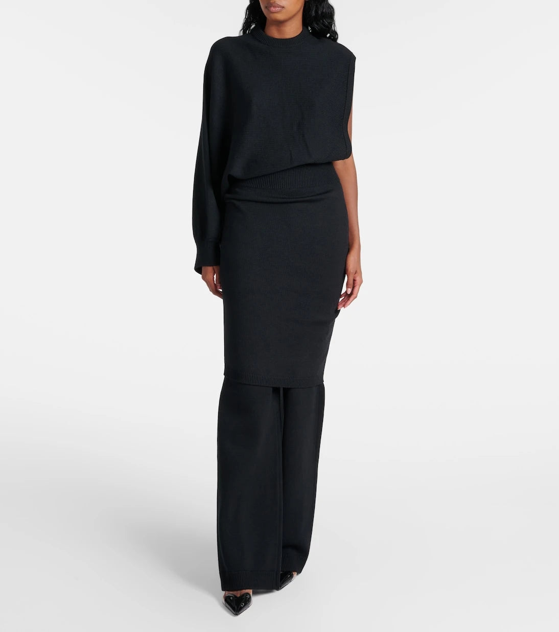 Alaïa - High-rise wool-blend straight pants