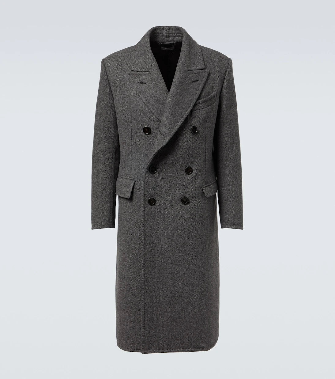 Tom Ford - Kruvaze saf yün gabardin palto