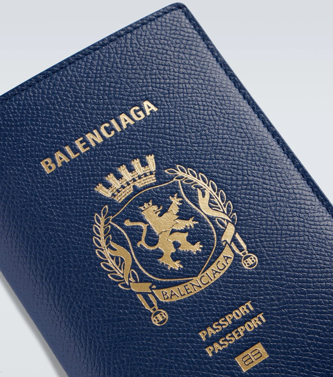 Balenciaga - Printed leather passport holder