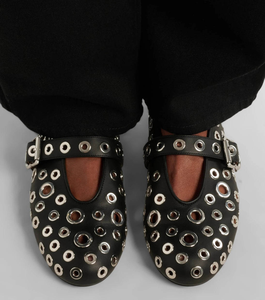 Alaïa - Studded leather ballet flats