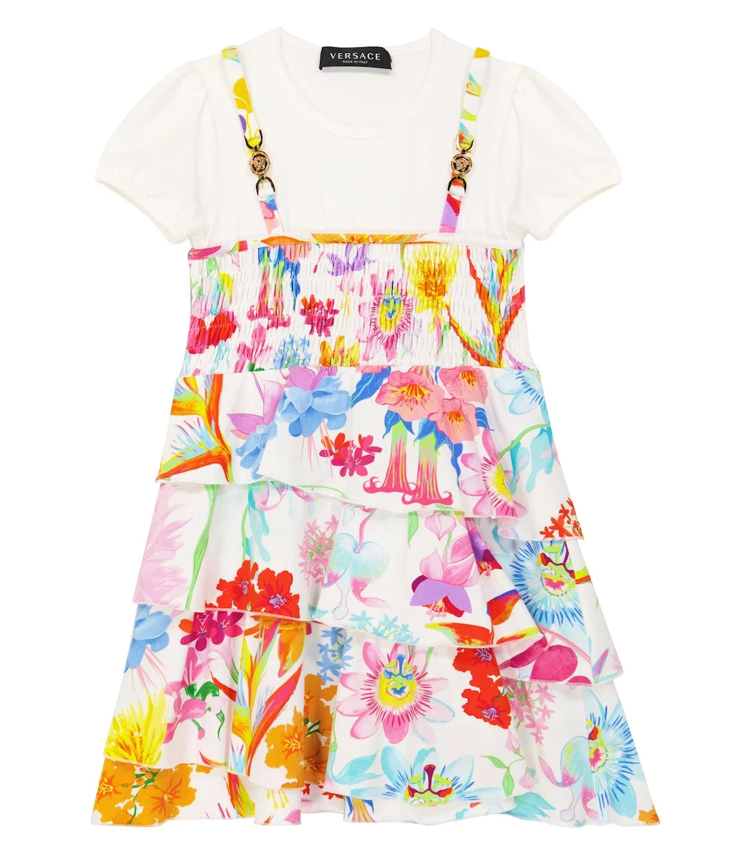 Versace Kids - Jardin cotton-blend dress