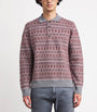 Eleventy Multi Wool Fair Isle Polo Sweater
