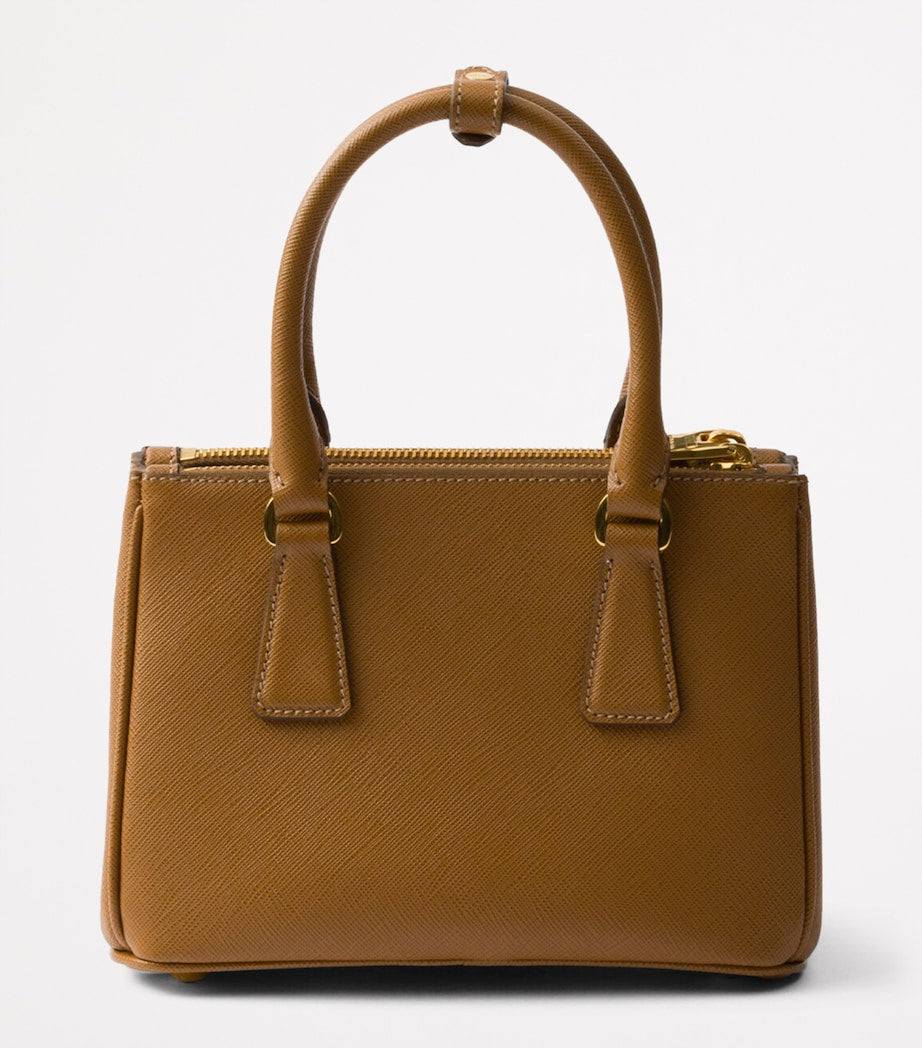 Prada Brown Mini Leather Galleria Top-Handle Bag