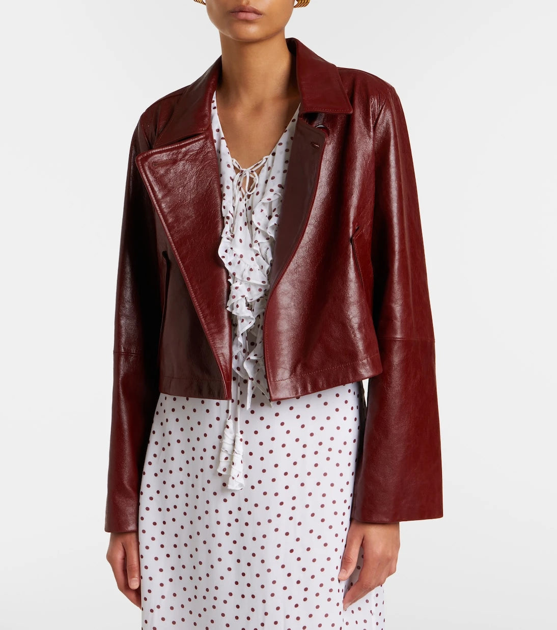 Dorothee Schumacher - Broken Shine cropped leather jacket
