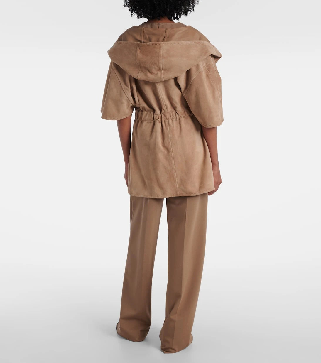 Max Mara - Chiffon suede wrap jacket