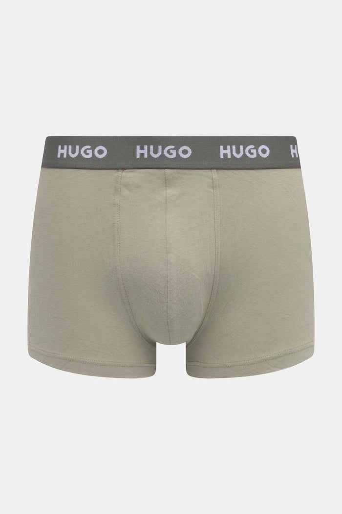 HUGO erkek pamuk elastan boxer şort TRIPLET DESIGN 3'lü set