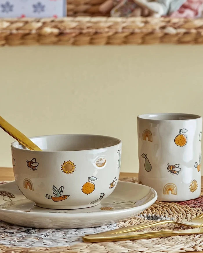 Bloomingville Agnes Çocuk Kahvaltı Seti (3 Parça)