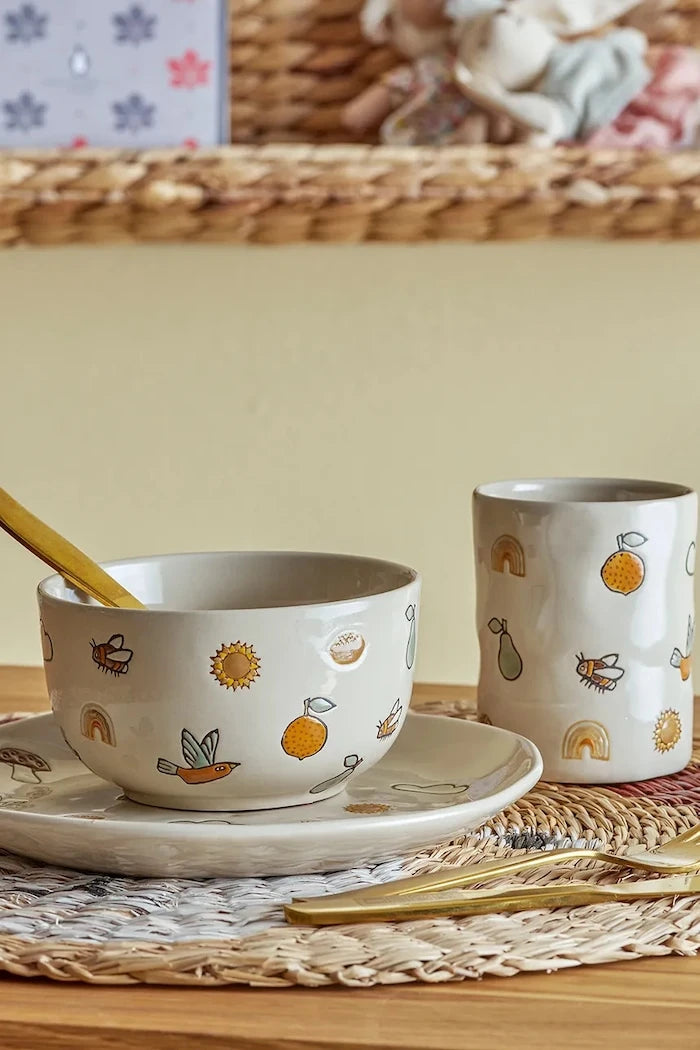 Bloomingville Agnes Çocuk Kahvaltı Seti (3 Parça)