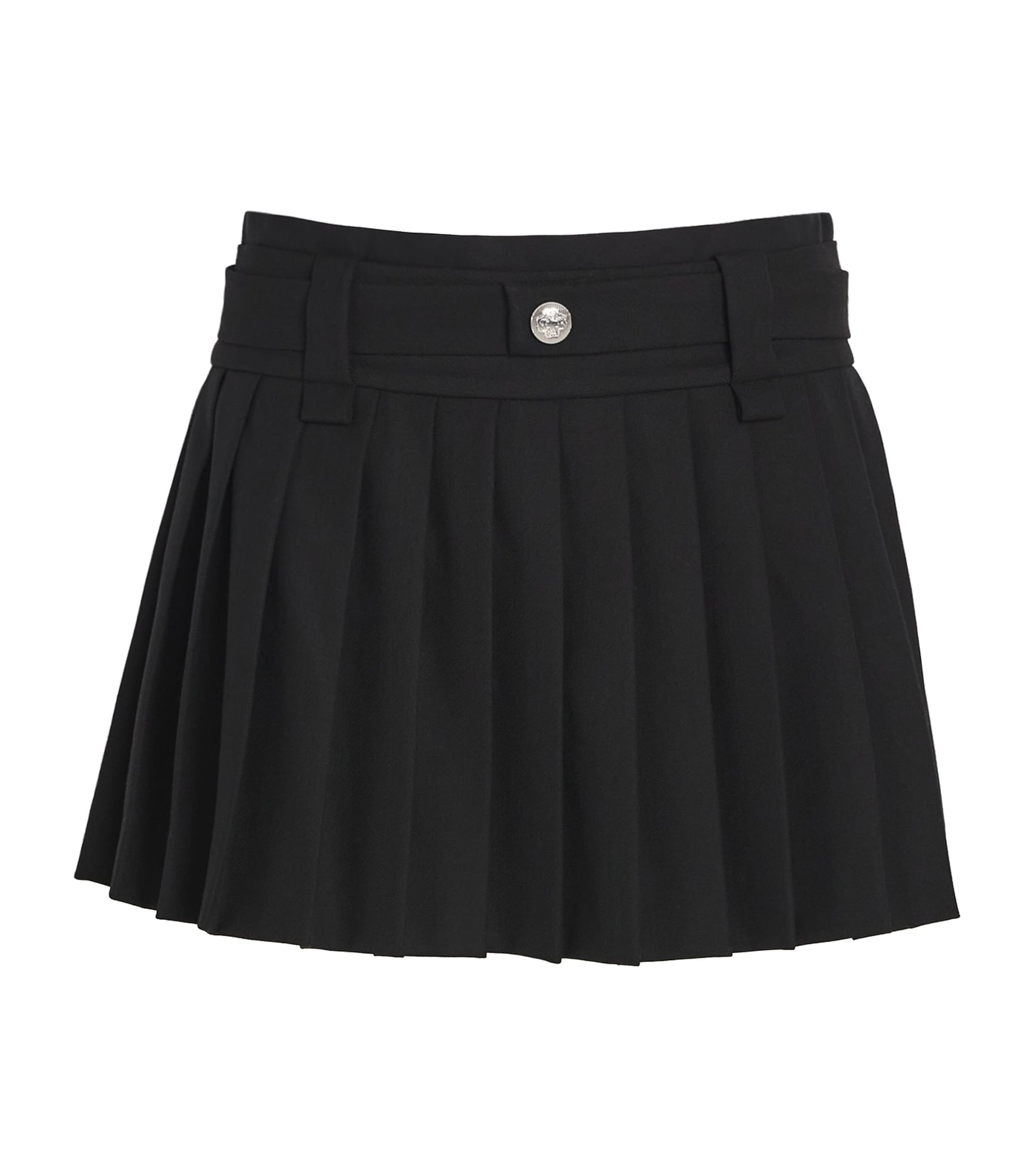 Maje Black Pleated Mini Skirt