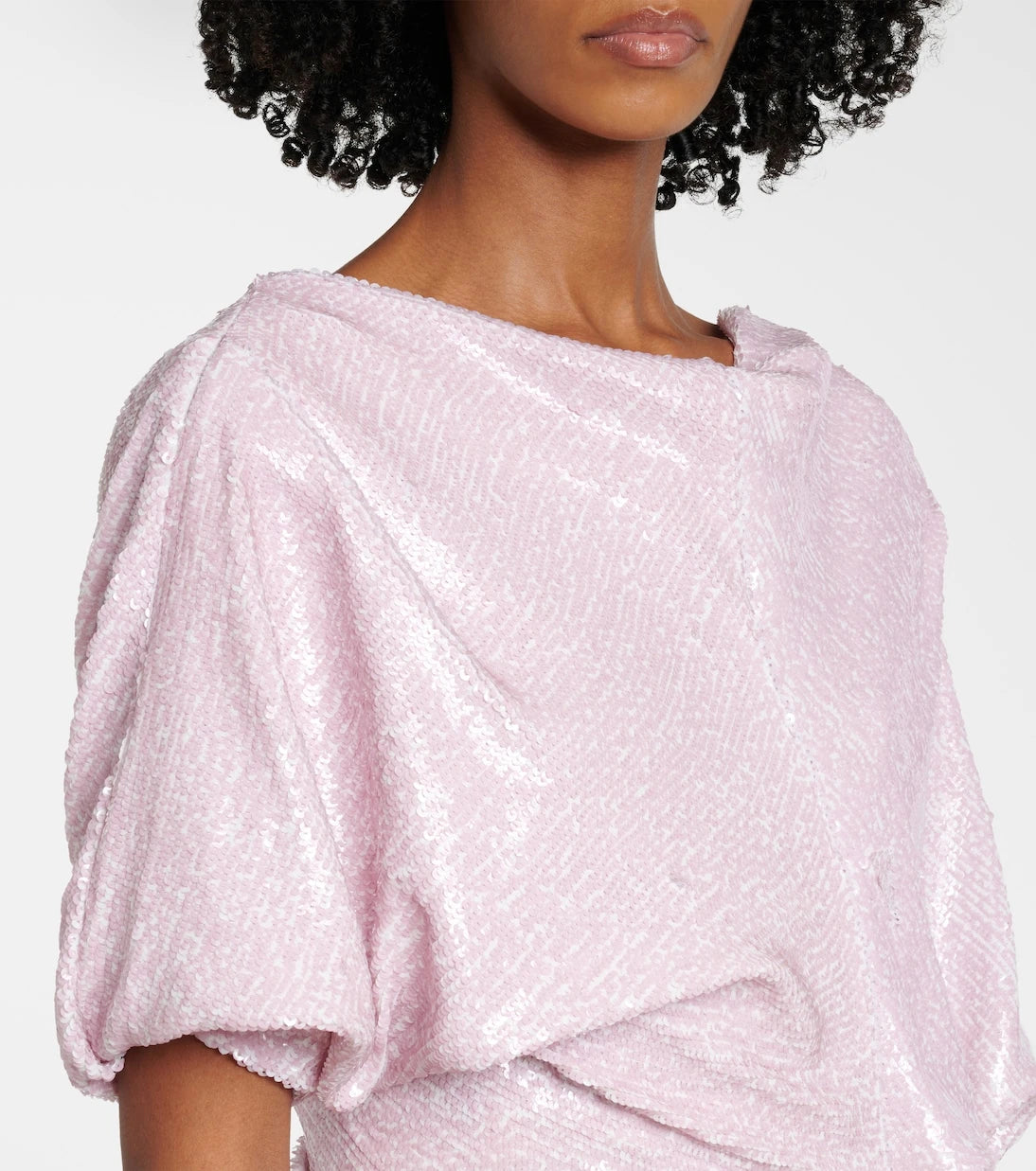 Dries Van Noten - Sequined draped gown