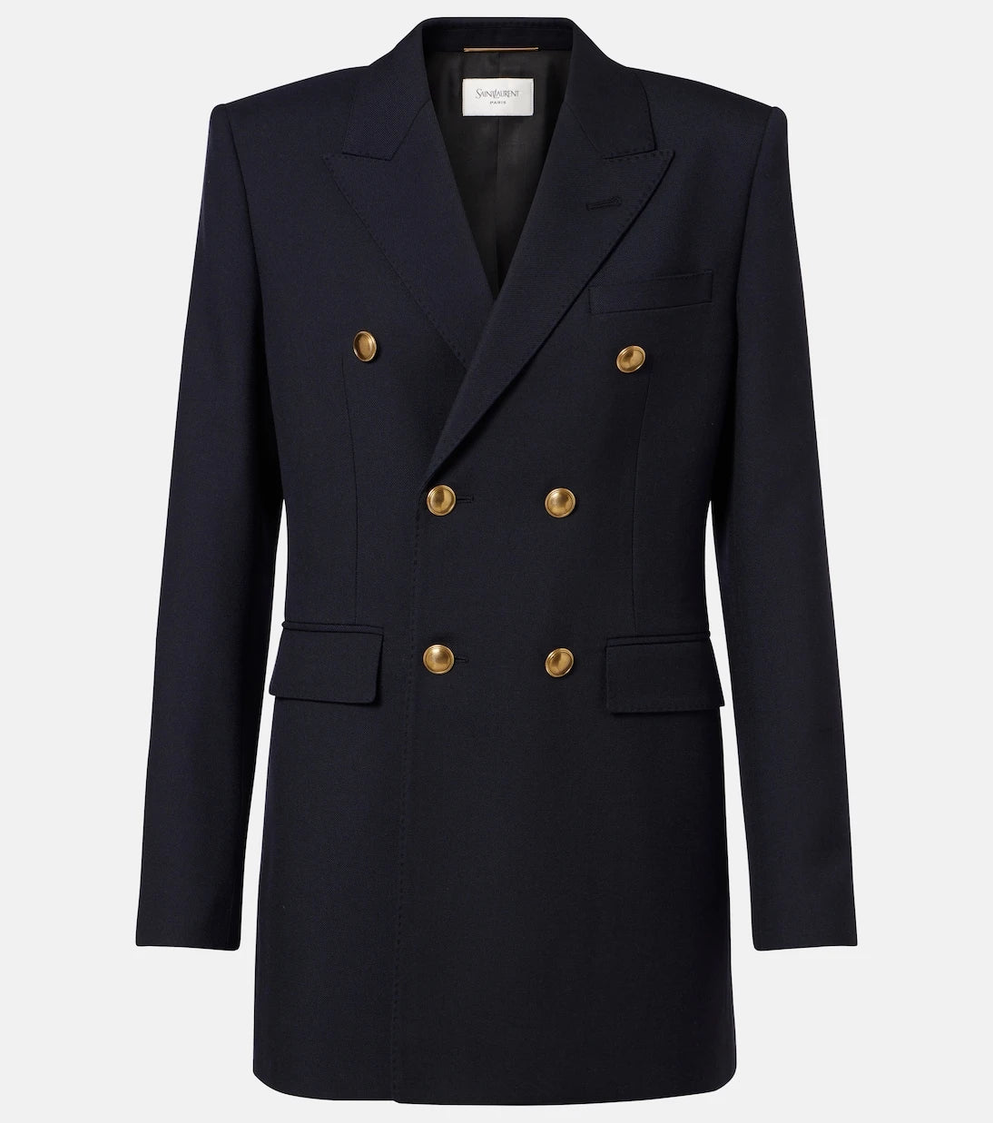 Saint Laurent - Double-breasted wool gabardine blazer