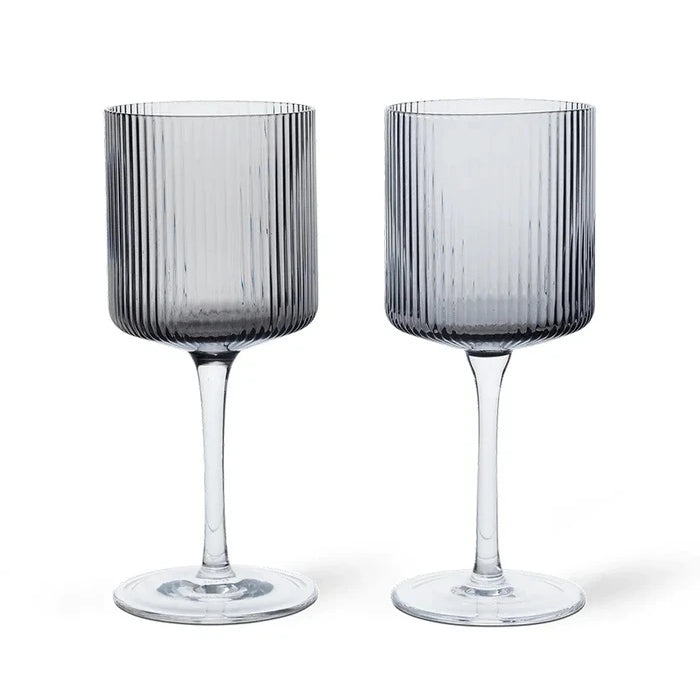 ferm LIVING Ripple 260 ml Şarap Kadehi Seti (2 Adet)