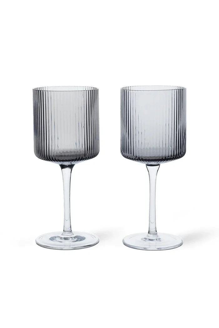 ferm LIVING Ripple 260 ml Şarap Kadehi Seti (2 Adet)