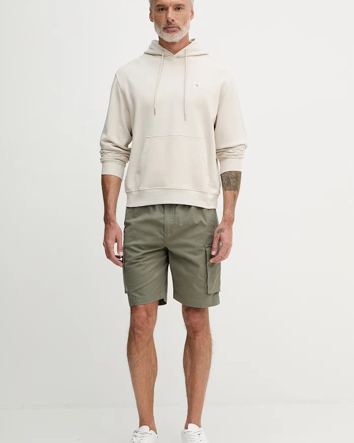 Calvin Klein Jeans Erkek Pamuklu Kapüşonlu Sweatshirt