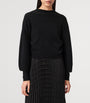 Black Pleated Sinead Sweater Dress