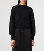 AllSaints Black Pleated Sinead Sweater Dress