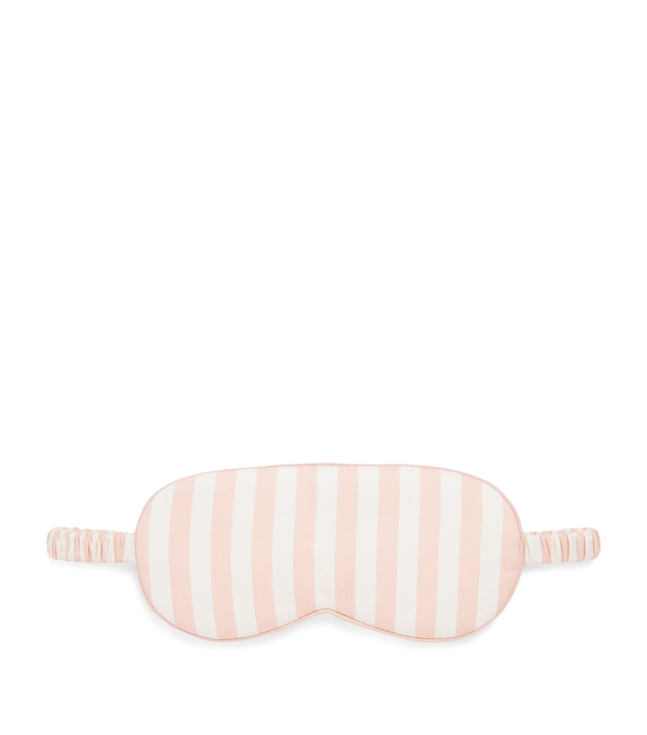 Pink Cotton Stripe Sleep Mask