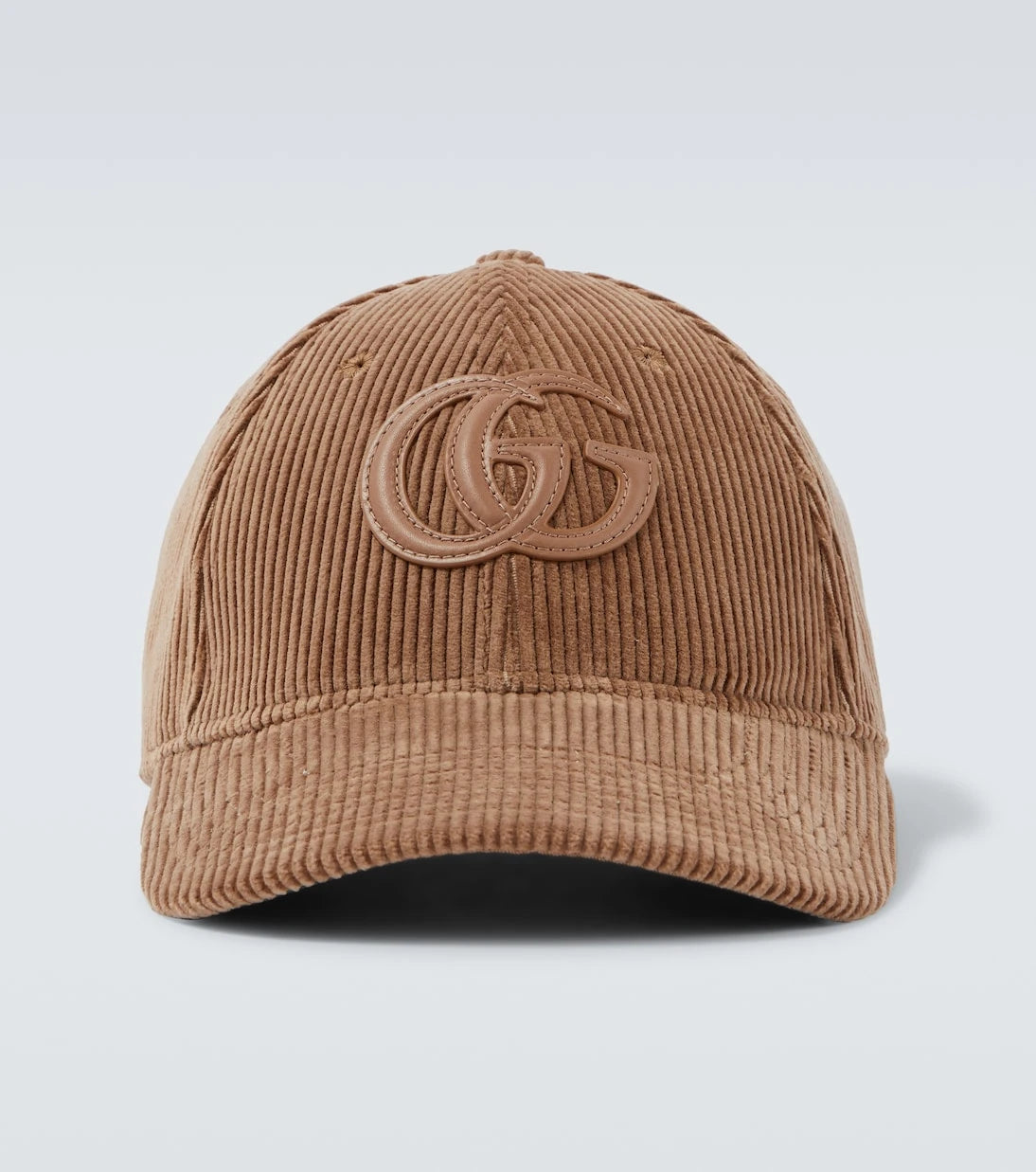 Gucci - قبعة بيسبول من قماش الكوردروي القطني بشعار GG المزدوج