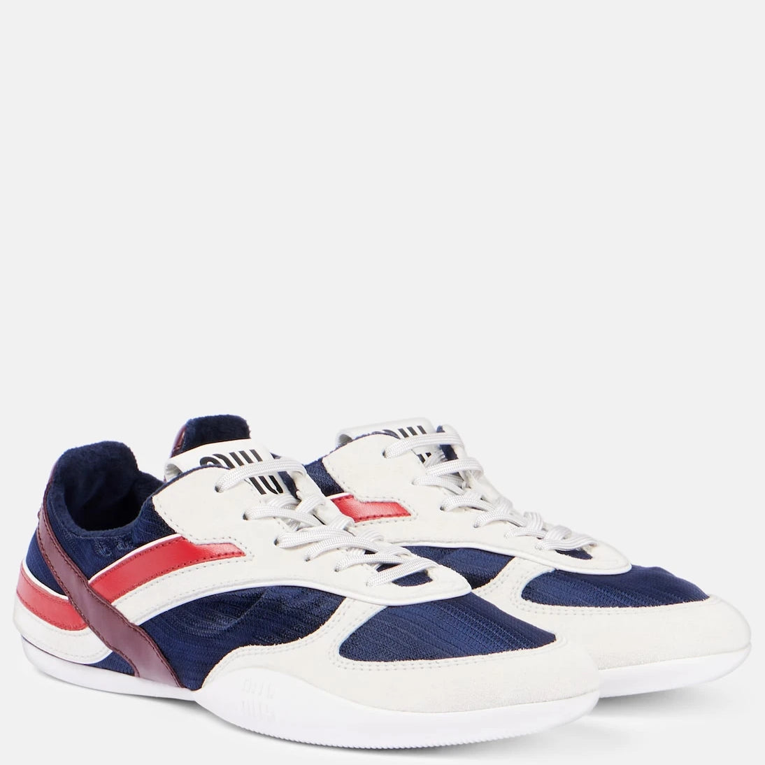 Miu Miu - Gymnasium leather-trimmed sneakers
