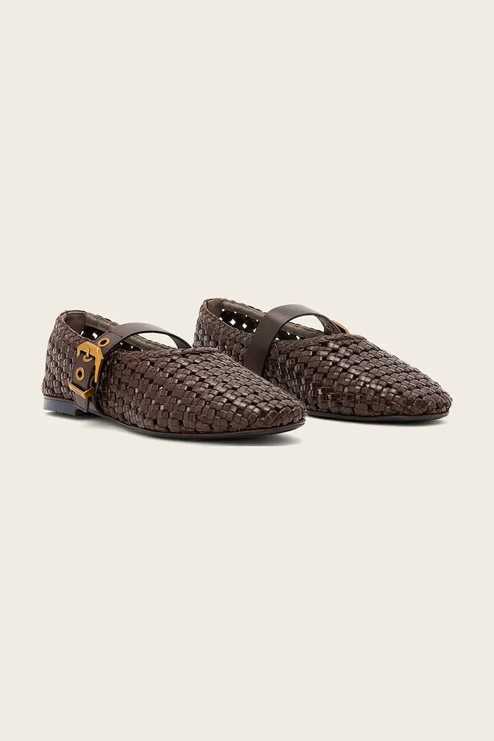 AllSaints балеринки от кожа Sabine Woven Flat