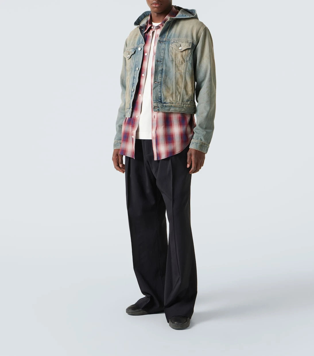 Acne Studios - سترة دنيم بغطاء رأس