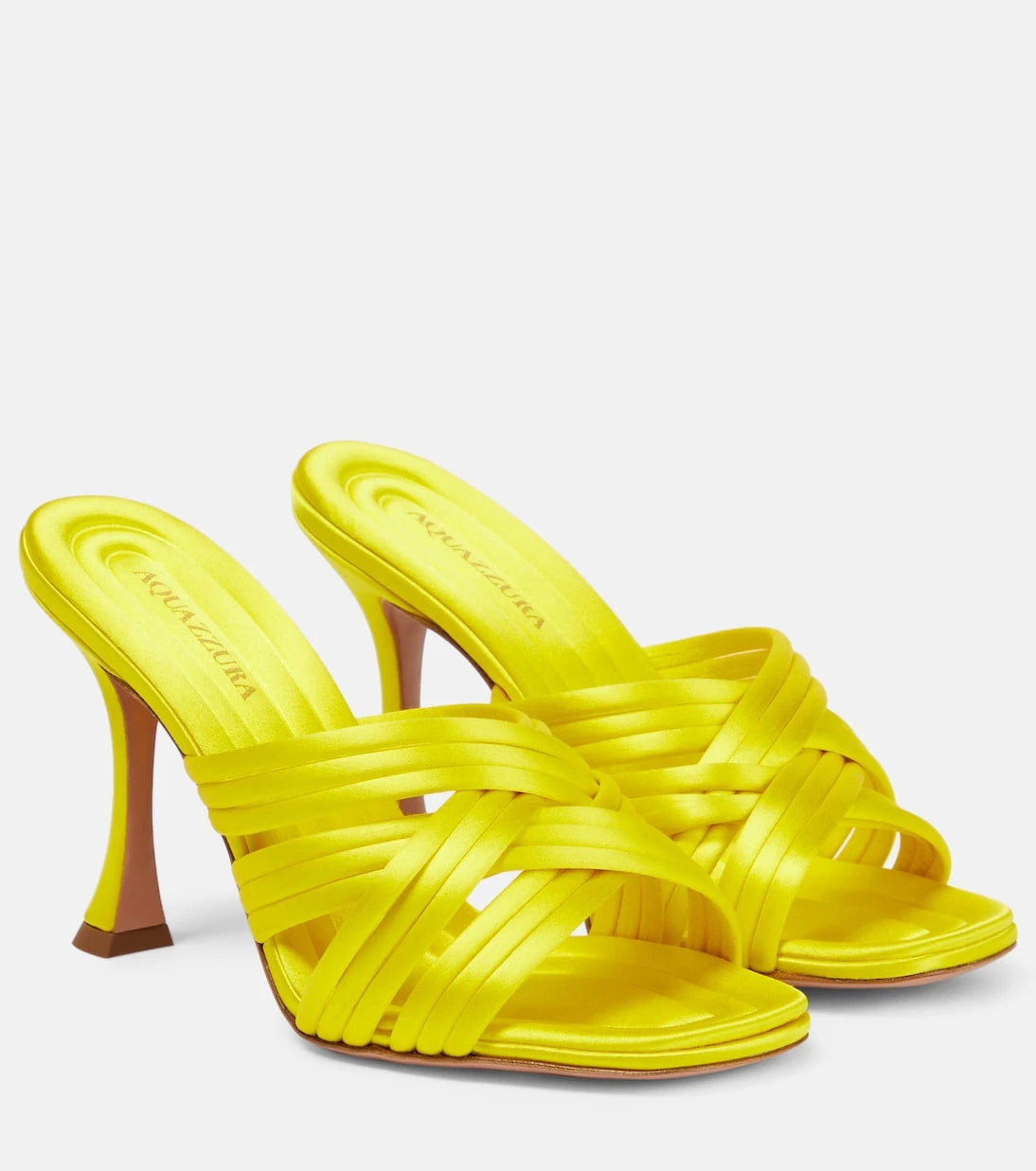 Aquazzura - Oahu 95 satin mules