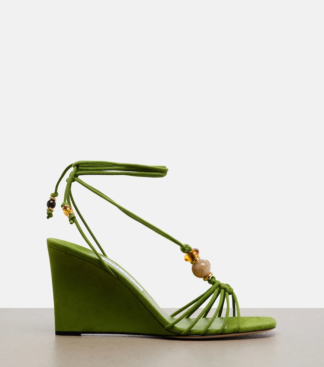 Jimmy Choo - Lola embellished suede wedge sandals