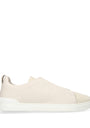 Zegna Leather and Suede Triple Stitch Sneakers