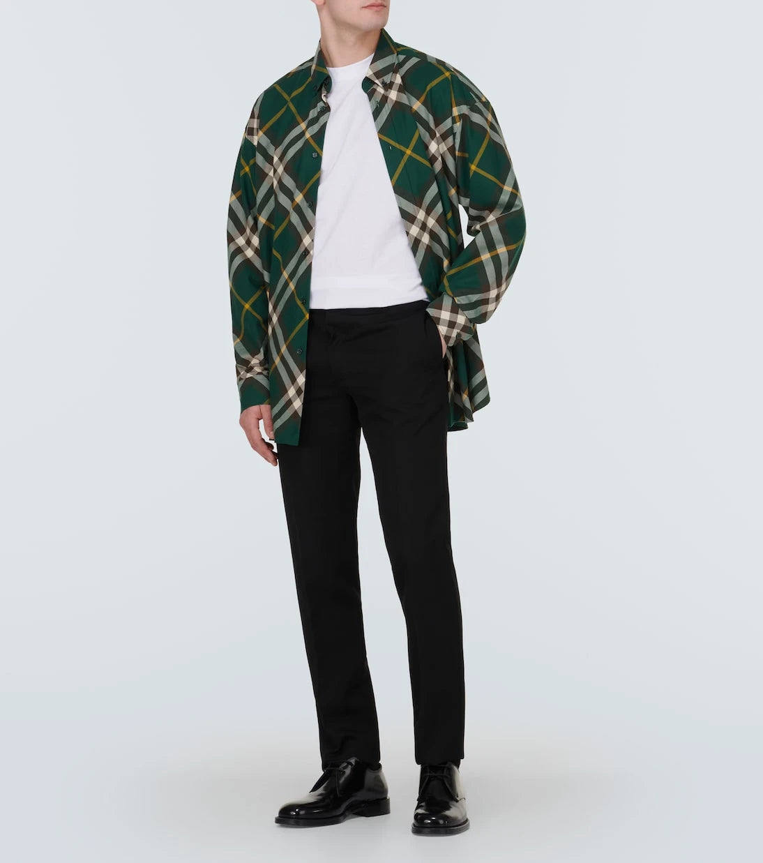 Burberry - تي شيرت قطني جيرسيه مطبوع