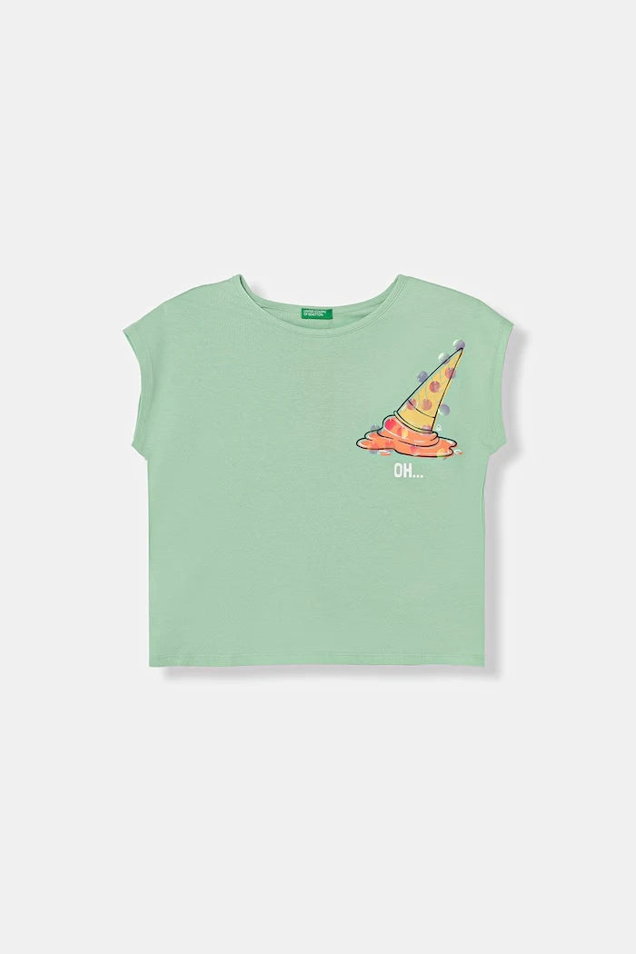 United Colors of Benetton тениска за деца от памук