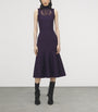 McQueen Purple Fringe-Detail Midi Dress