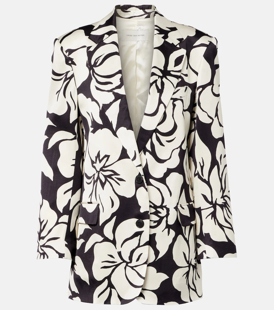 Dries Van Noten - Floral satin blazer