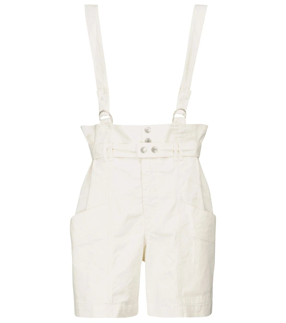Isabel Marant - Effie linen and cotton suspender shorts