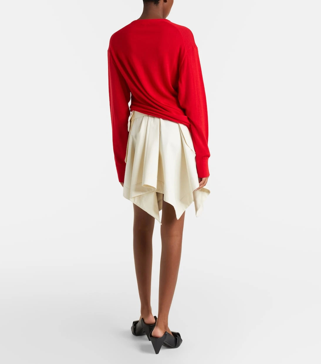 Loewe - Cotton and silk gabardine miniskirt