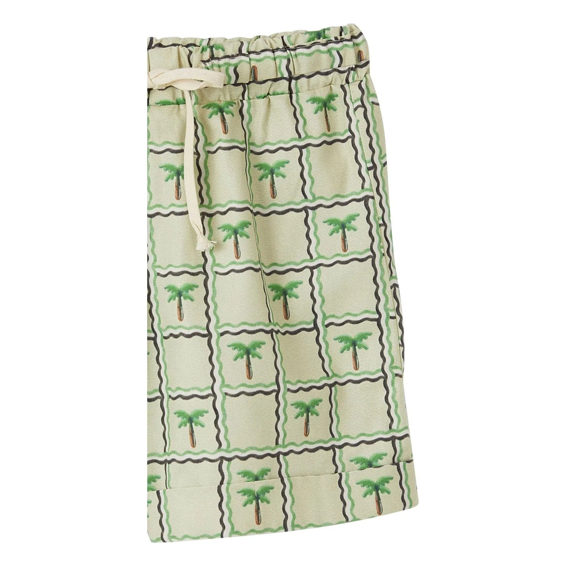 Fabula - Palm Tree Cord Shorts | Pale green