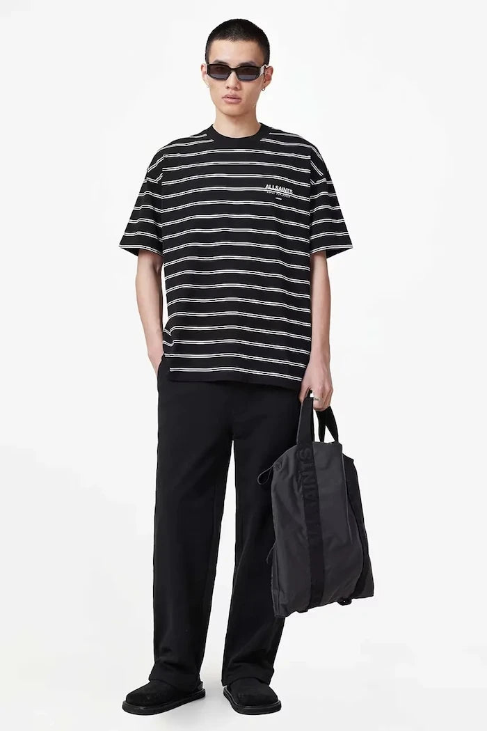 AllSaints erkek pamuklu UNDERGRND STRIPE SS tişört