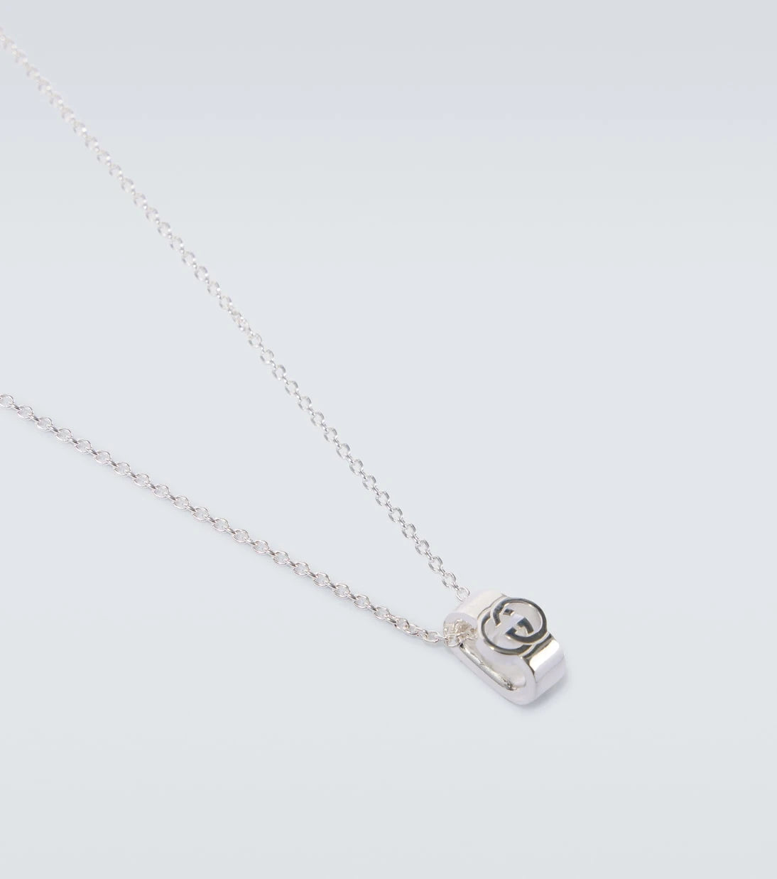 Gucci - Interlocking G sterling silver necklace
