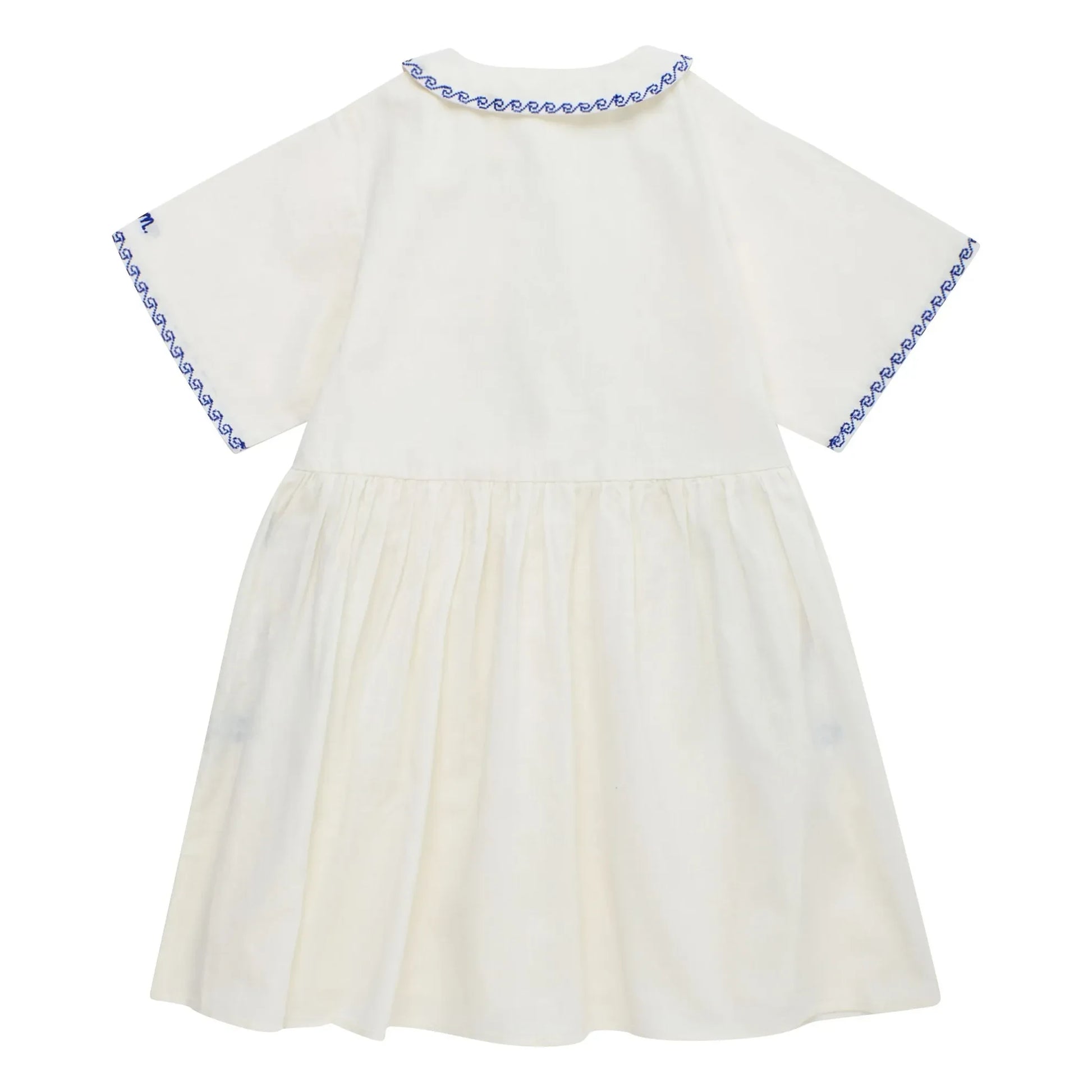 Maison Mangostan - Voiles Embroidered Dress | White