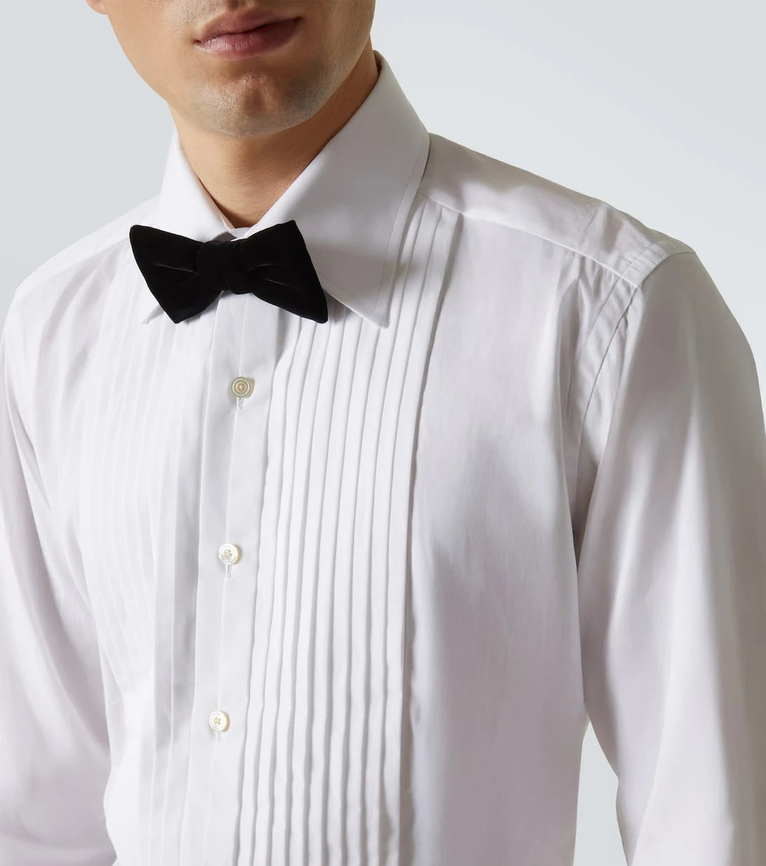 Tom Ford - Cotton voile tuxedo shirt
