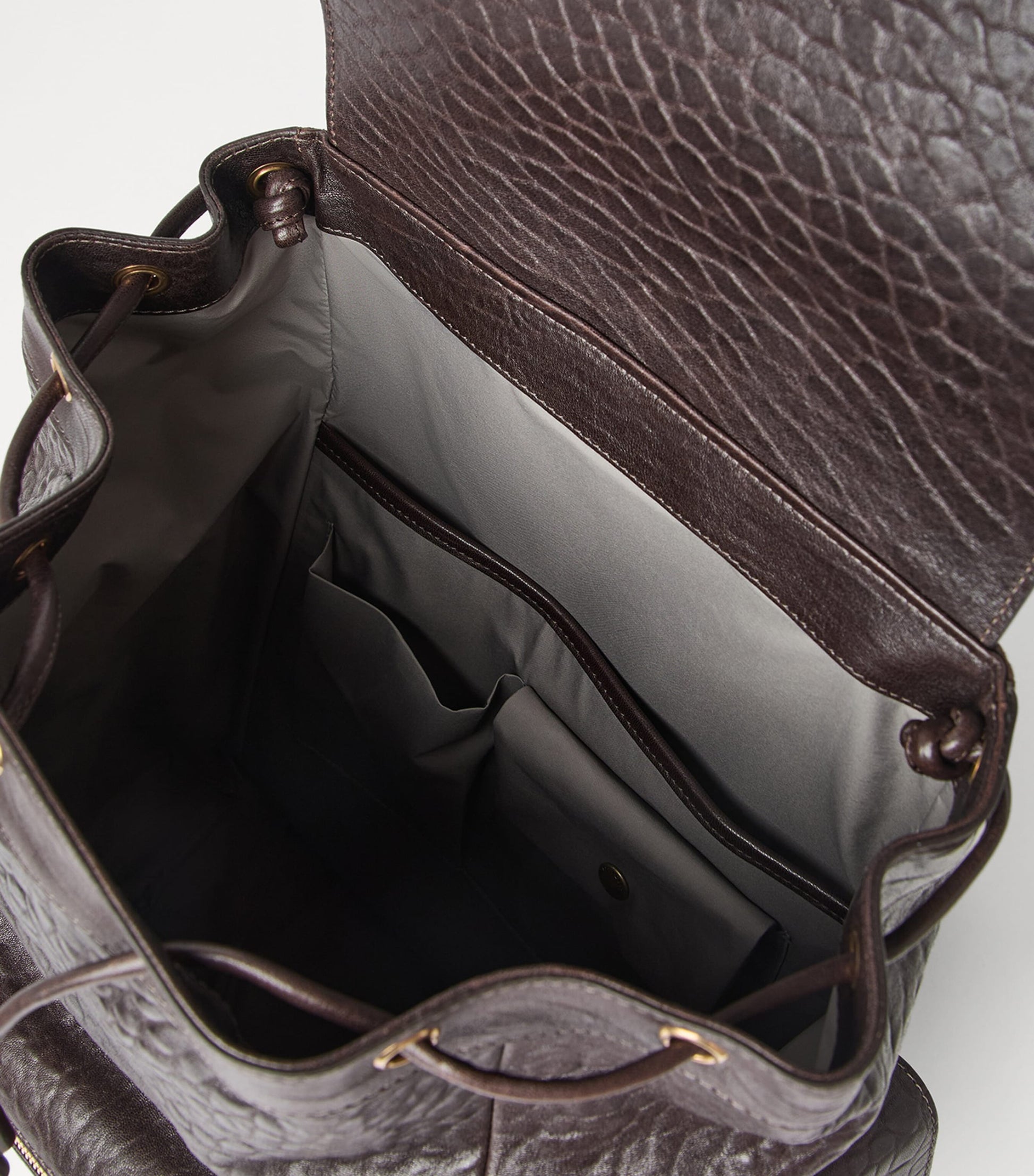 Brunello Cucinelli Leather Flap Closure Backpack