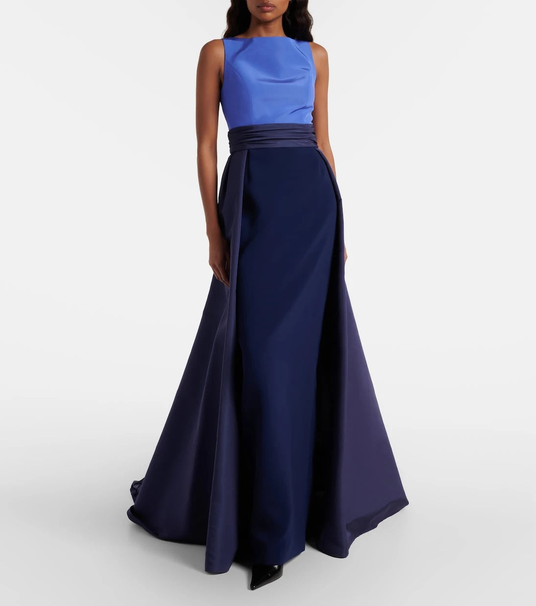 Carolina Herrera - Colorblocked silk faille gown
