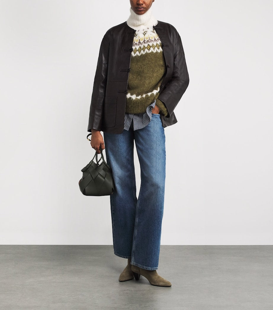 Rag & Bone Blue Saige Straight Jeans