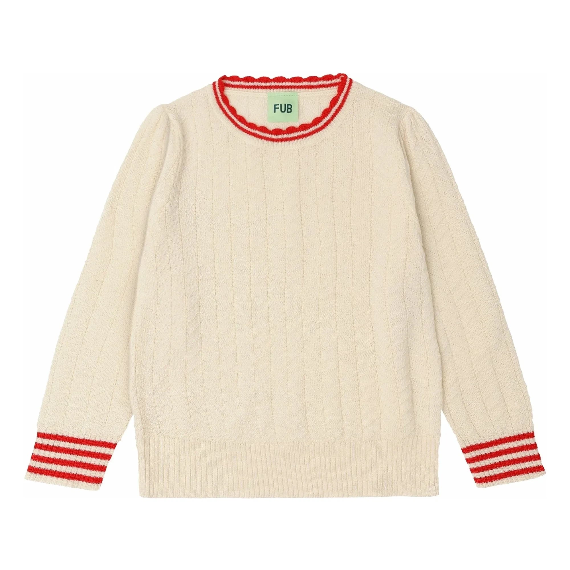 FUB - Zigzag Sweater Fine knit Merino wool | Ecru
