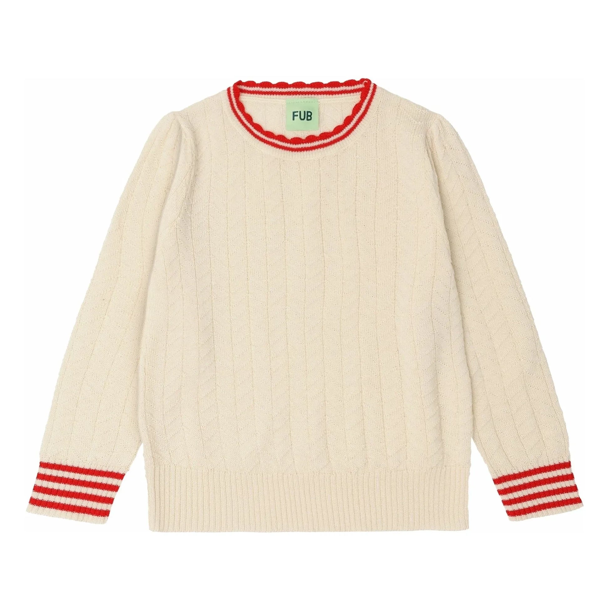 FUB - Zigzag Sweater Fine knit Merino wool | Ecru