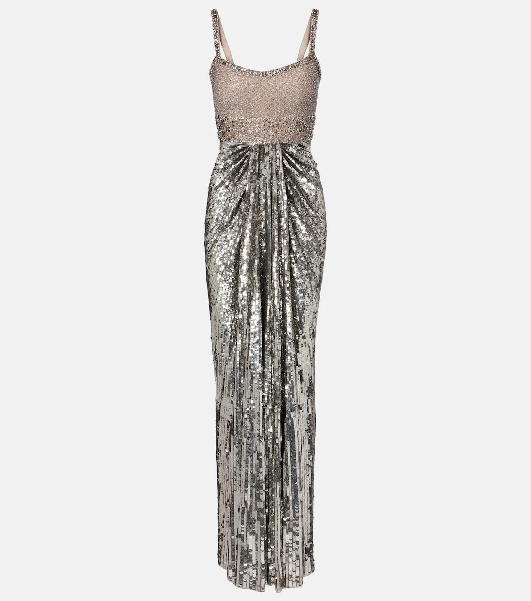 Jenny Packham - Only You beaded sequined tulle gown