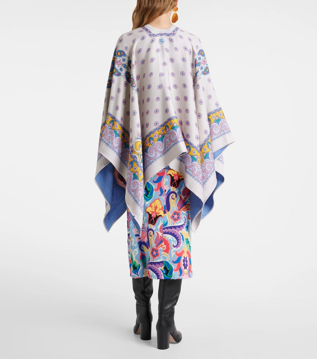 Etro - Paisley wool-blend cape