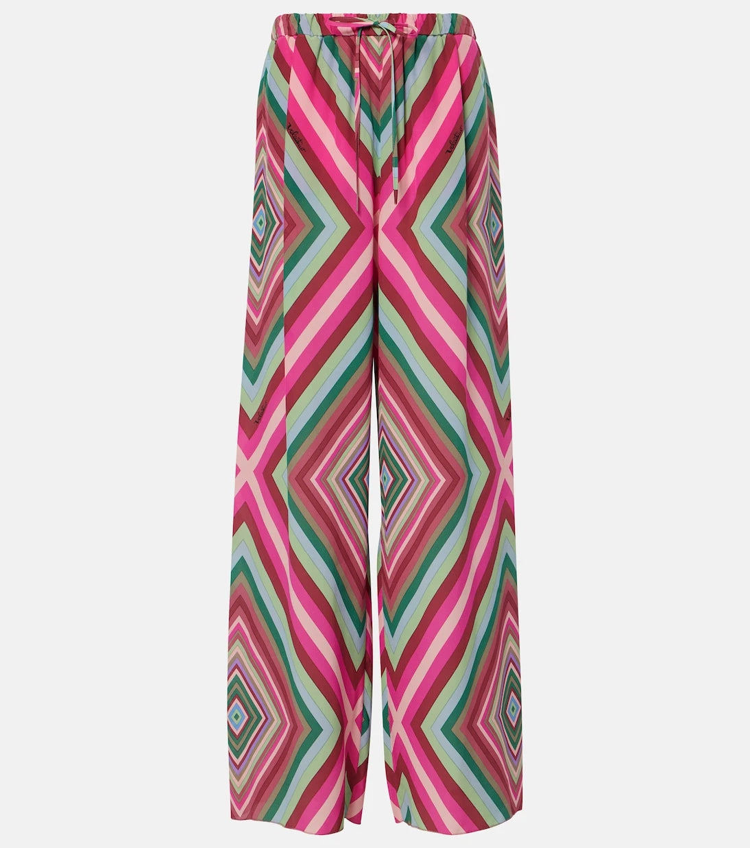 Valentino - Printed silk palazzo pants