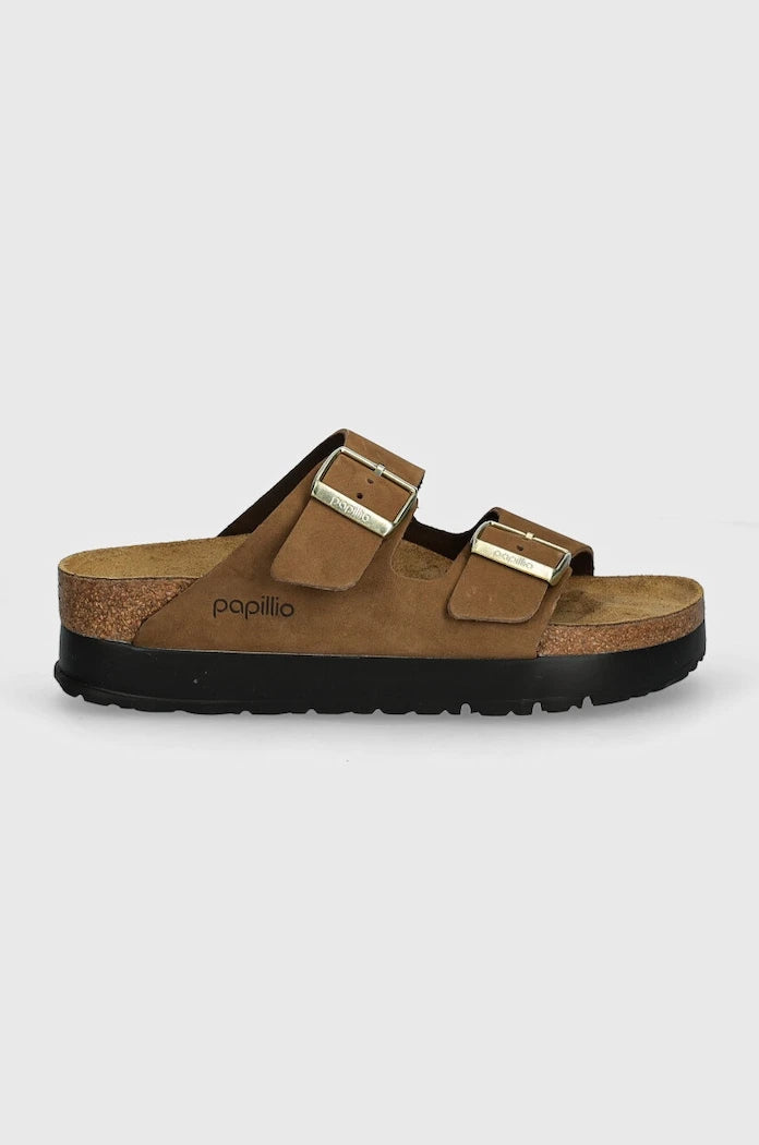 Чехли от набук Birkenstock Arizona Platform Flex Birkenstock x Papillio