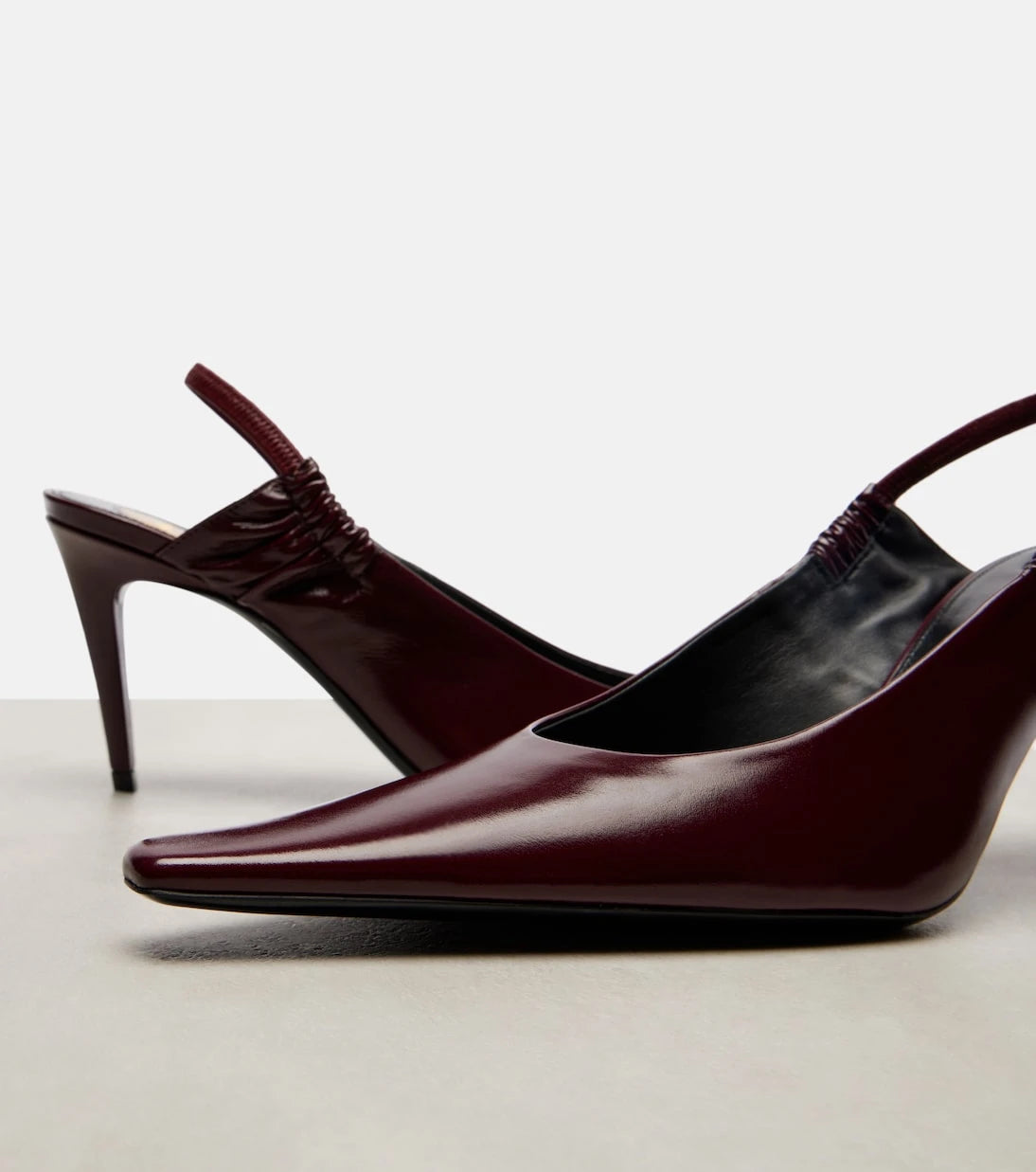 Saint Laurent - Anne-Marie leather slingback pumps